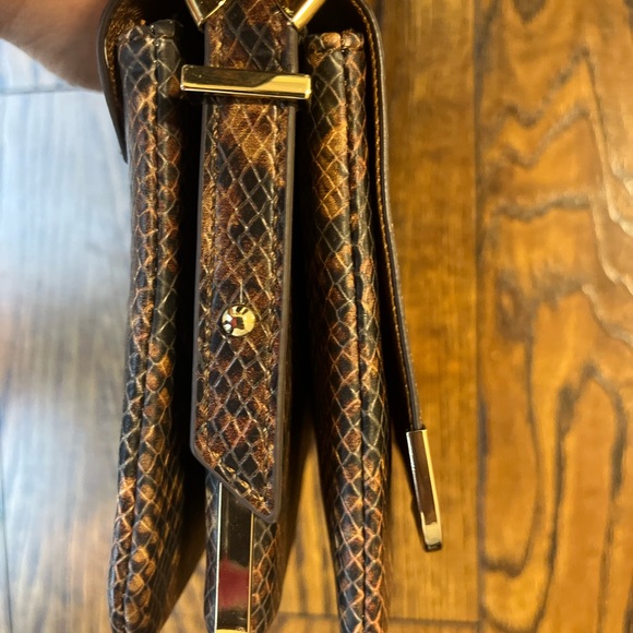 Black and brown animal print small sized crossbody purse. - Picture 7 of 11